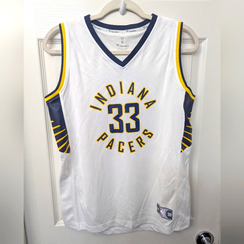 Fanatics Indiana Pacers White Jersey with Yellow and Blue Accents